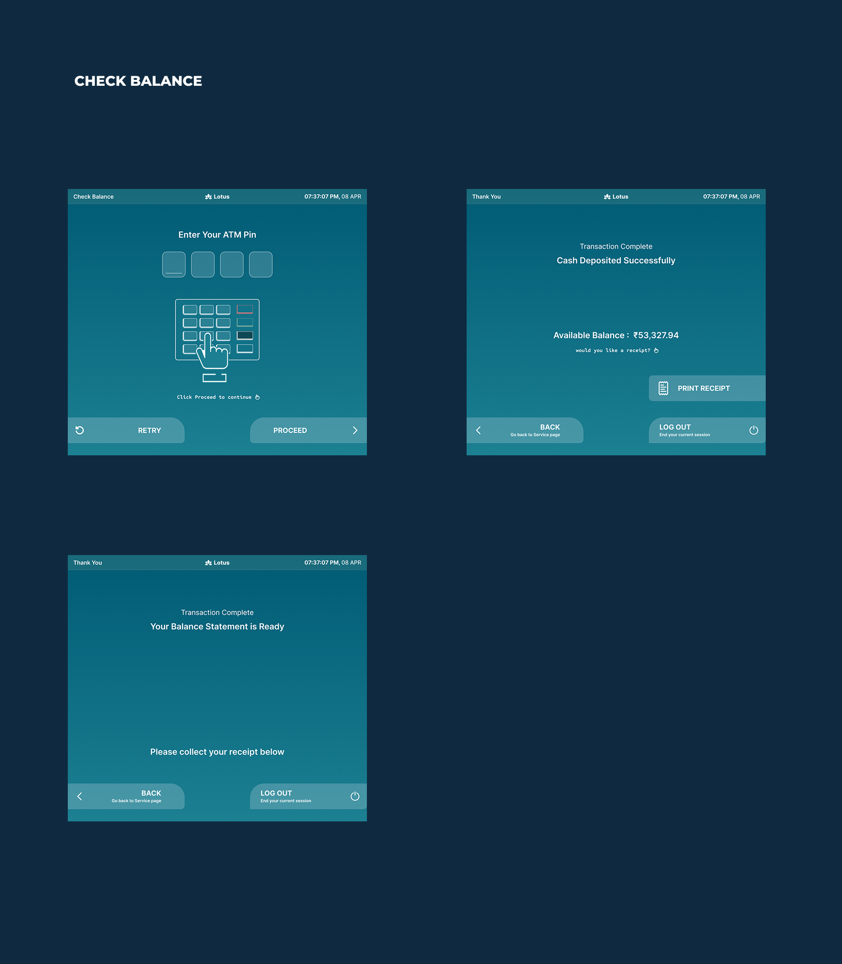 Lotus ATM screen 17